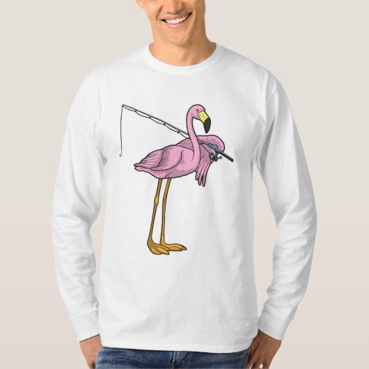 Flamingo Fishing Fisher T-Shirt (Vorderseite)