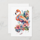 Flamingo-Flachkarte (Vorne/Hinten)