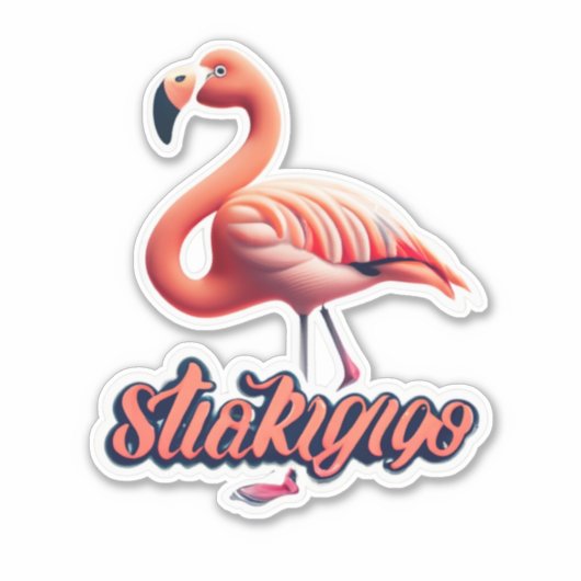 Flamingo Flair Dekorieren mit Stilklebern Aufkleber (Vorderseite)