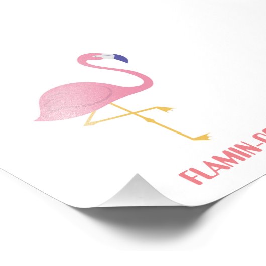 Flamingo (Flamin-Go!) Fotodruck (Ecke)