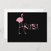 Flamingo | Flaming Aruba Liebhaber Einladungspostkarte (Vorne/Hinten)
