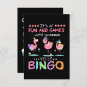 Flamingo | Flaming Bingo Funny Begleitkarte (Vorne/Hinten)