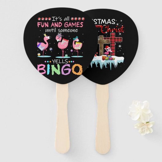 Flamingo | Flaming Bingo Funny Fächer (Vorne und Hinten)