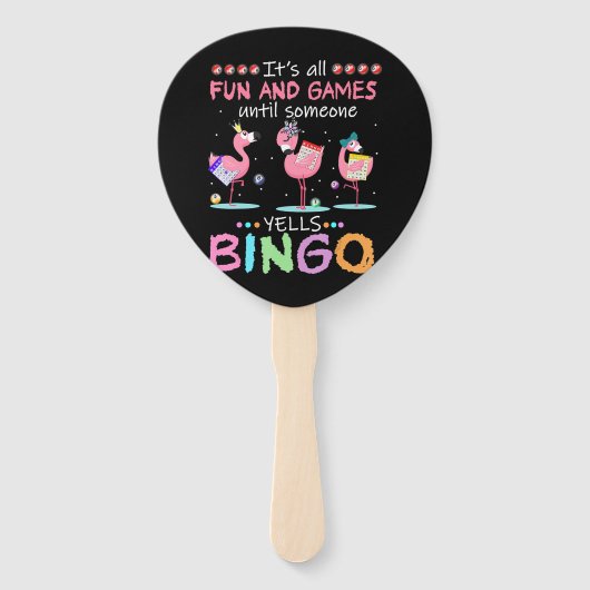 Flamingo | Flaming Bingo Funny Fächer (Vorderseite)