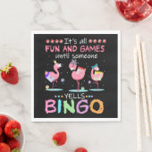 Flamingo | Flaming Bingo Funny Serviette (Beispiel)