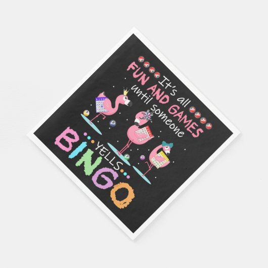 Flamingo | Flaming Bingo Funny Serviette (Ecke)