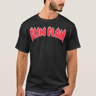 FLAMINGO - FLAMING TEXT - ROT T-Shirt