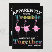 Flamingo | Flaming war offensichtlich schwierig Feiertagskarte (Vorne/Hinten)