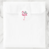 Flamingo, Flamingle Runder Aufkleber (Tasche)