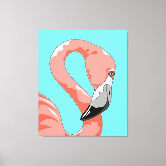 Flamingo | Flamingo Bird Print Art Gift Liebhaber  Leinwanddruck (Vorderseite)