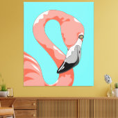 Flamingo | Flamingo Bird Print Art Gift Liebhaber  Leinwanddruck (Insitu (Wohnzimmer))
