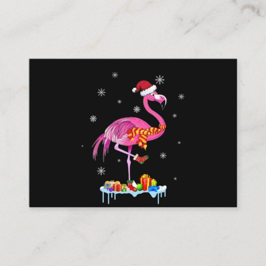 Flamingo |Flamingo Christmas Lights Flamingo Snow Begleitkarte (Vorderseite)