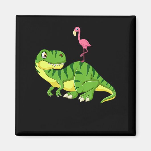 Flamingo | Flamingo Dinosaur Liebhaber Magnet (Vorne)