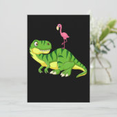 Flamingo | Flamingo Dinosaur Liebhaber Save The Date (Stehend Vorderseite)