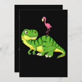 Flamingo | Flamingo Dinosaur Liebhaber Save The Date (Vorne/Hinten)