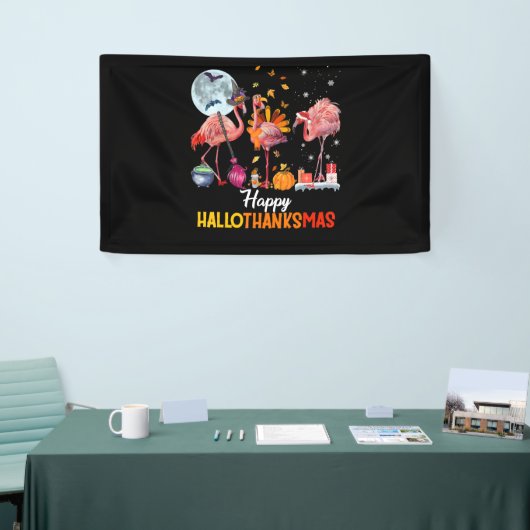Flamingo|Flamingo Erntedank Halloween Banner (Messeveranstaltung)