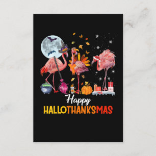 Flamingo Flamingo Erntedank Halloween Begleitkarte