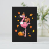 Flamingo | Flamingo Erntedank Halloween Einladung (Stehend Vorderseite)
