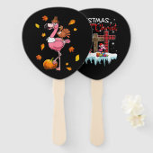 Flamingo | Flamingo Erntedank Halloween Fächer (Vorne und Hinten)