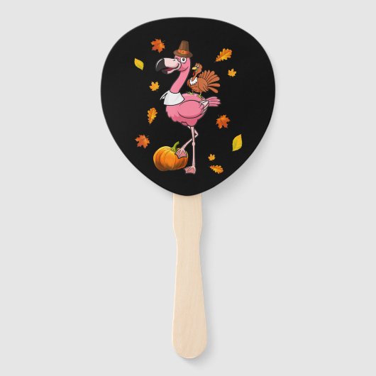 Flamingo | Flamingo Erntedank Halloween Fächer (Vorderseite)