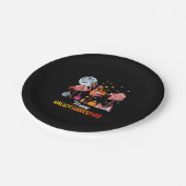 Flamingo|Flamingo Erntedank Halloween Pappteller (Schrägansicht)