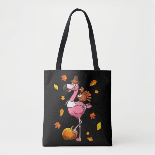 Flamingo | Flamingo Erntedank Halloween Tasche (Vorderseite)