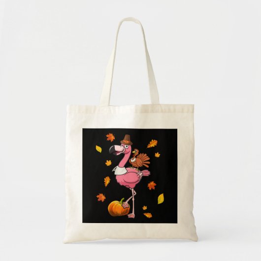 Flamingo | Flamingo Erntedank Halloween Tragetasche (Vorne)