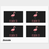 Flamingo | Flamingo - Flock It Rechteckiger Aufkleber (Blatt)