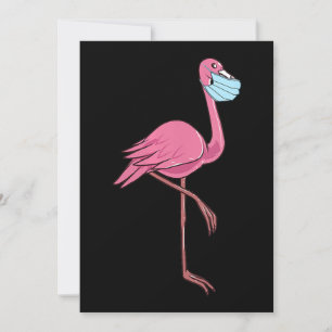 Flamingo   Flamingo-Frauen in einer Gesichtsmaske Feiertagskarte