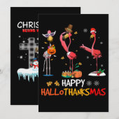 Flamingo | Flamingo Happy HalloThanksmas Save The Date (Vorne/Hinten)