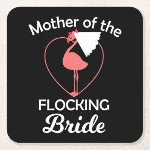 Flamingo   Flamingo-Hochzeit Mor des schwarmbilden Rechteckiger Pappuntersetzer