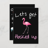 Flamingo | Flamingo - Lass wird abgesichert RSVP Karte (Vorne/Hinten)