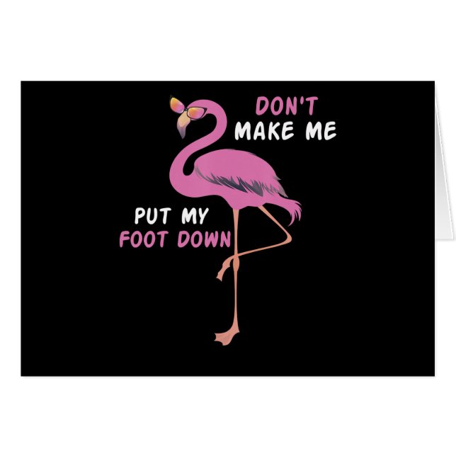 Flamingo | Flamingo mit Brille machen Sie mich nic (Vorderseite (Horizontal))