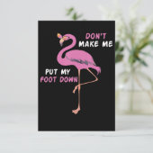 Flamingo | Flamingo mit Brille machen Sie mich nic Dankeskarte (Stehend Vorderseite)