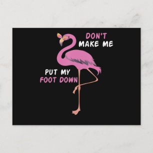 Flamingo Flamingo mit Brille machen Sie mich nic Einladungspostkarte