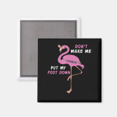 Flamingo | Flamingo mit Brille machen Sie mich nic Magnet (Vorderseite/Rückseite)