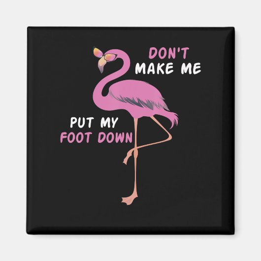 Flamingo | Flamingo mit Brille machen Sie mich nic Magnet (Vorne)