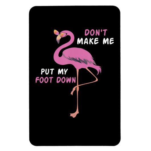 Flamingo | Flamingo mit Brille machen Sie mich nic Magnet (Vertikal)