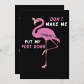 Flamingo | Flamingo mit Brille machen Sie mich nic Save The Date (Vorne/Hinten)