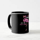Flamingo | Flamingo mit Brille machen Sie mich nic Tasse (Vorderseite Links)