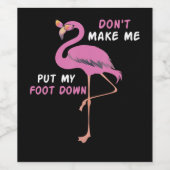 Flamingo | Flamingo mit Brille machen Sie mich nic Weinetikett (Einzelnes Label)