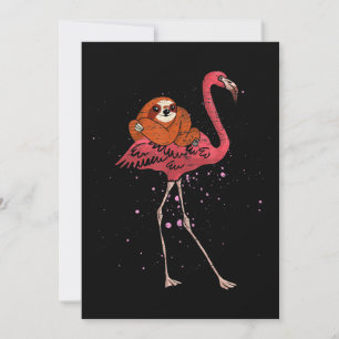 Flamingo Flamingo Riding Sloth Animal Lover Gesch Save The Date