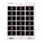 Flamingo Flamingo Skull Crew Adressaufkleber (Vorne)
