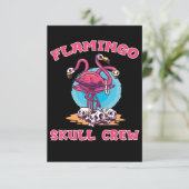 Flamingo Flamingo Skull Crew Dankeskarte (Stehend Vorderseite)