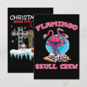 Flamingo Flamingo Skull Crew Dankeskarte (Vorne/Hinten)