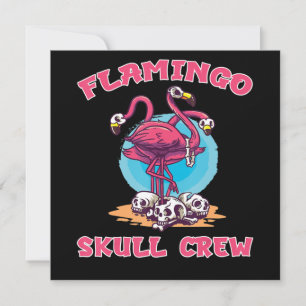 Flamingo   Flamingo‑Skull‑Crew‑Halloween‑Kostüm Einladung