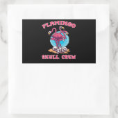 Flamingo Flamingo Skull Crew Rechteckiger Aufkleber (Tasche)