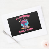 Flamingo Flamingo Skull Crew Rechteckiger Aufkleber (Umschlag)