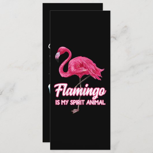 Flamingo | Flamingo Spirit Animal Tropical Bird Einladung (Vorne/Hinten)