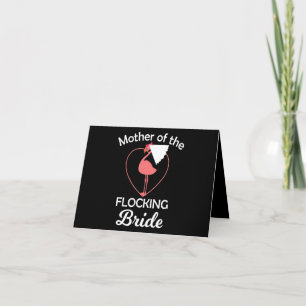 Flamingo Flamingo Wedding Mor of Flock Bridge Dankeskarte